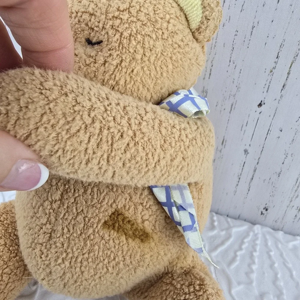 Kids II‎ Brown Teddy Bear Praying Patches Plush Toy Praying Prayer See Photos